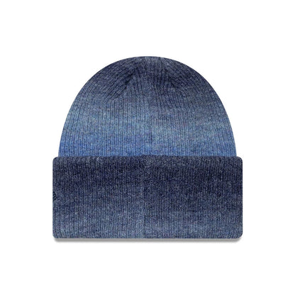 Pictured is this Womens MLB Ombre New York Yankees Cuff Knit Beanie hat in navy. 2