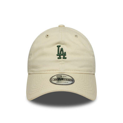 Pictured is this MLB Mini Logo LA Dodgers 9TWENTY cap in cream. 2
