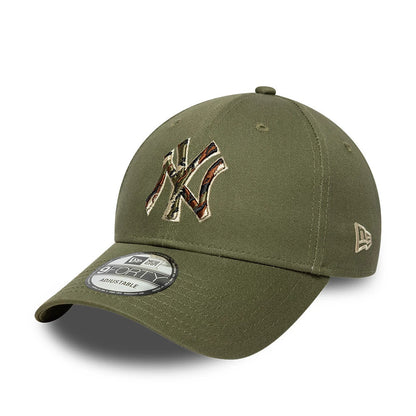 Pictured is this MLB Outline Camo New York Yankees 9FORTY cap in green. 1