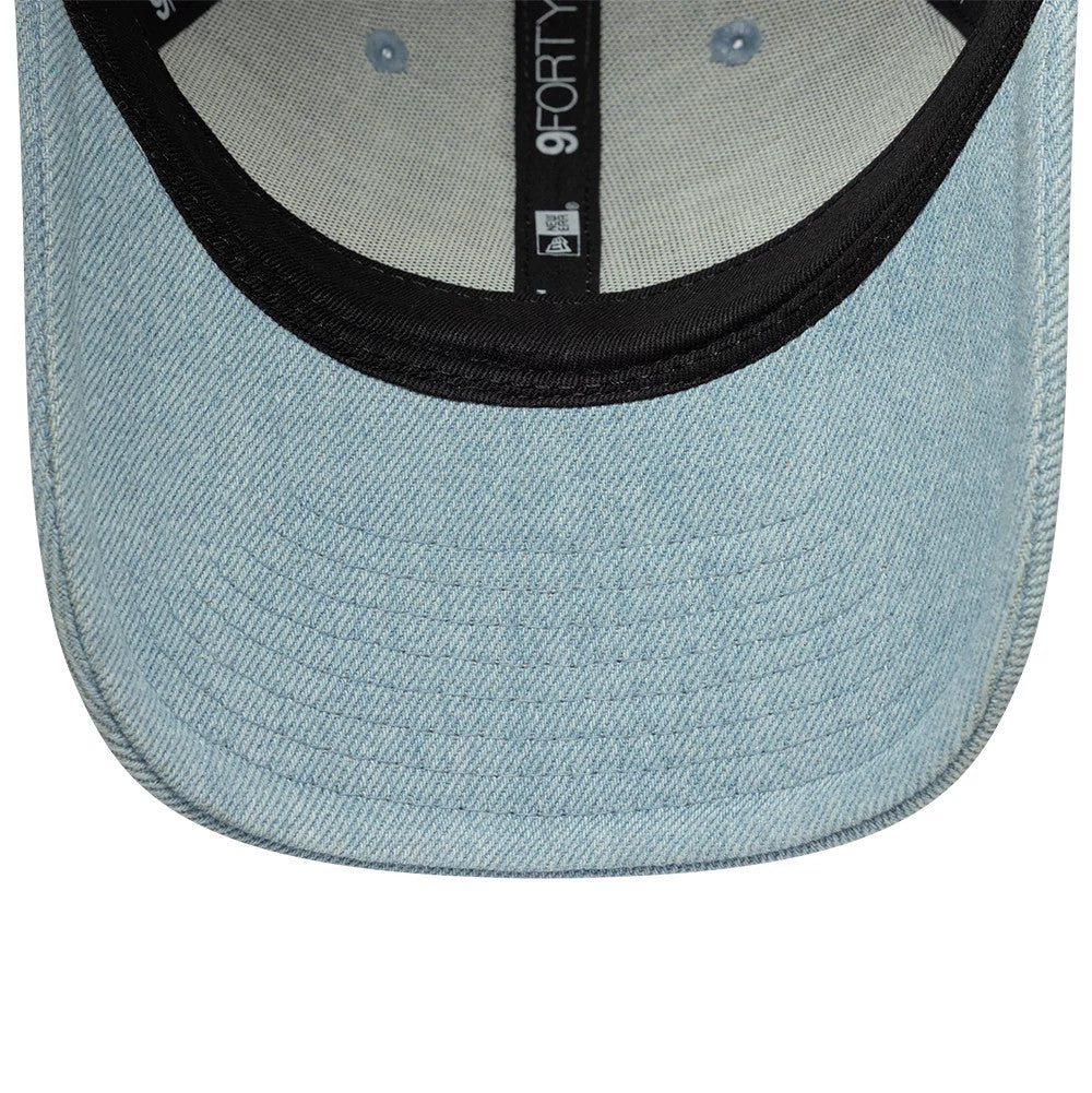 Pictured is this New Era Denim 9FORTY cap in pastel blue. 5