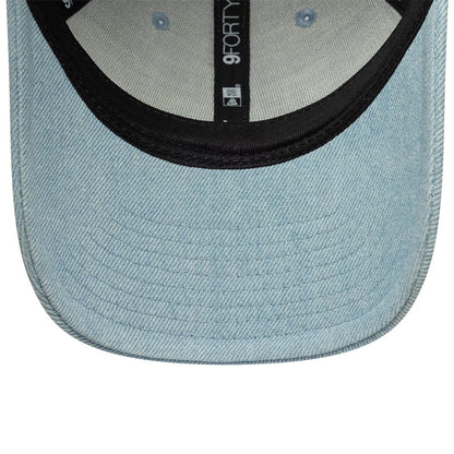 Pictured is this New Era Denim 9FORTY cap in pastel blue. 5