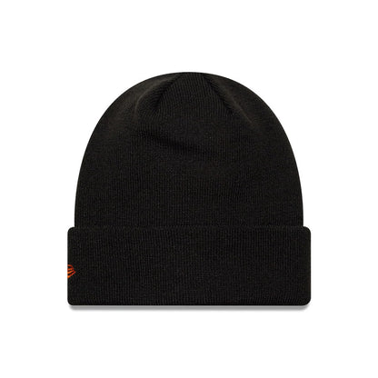 Pictured is this MLB League Essential LA Dodgers Cuff Knit Beanie hat in black. 2