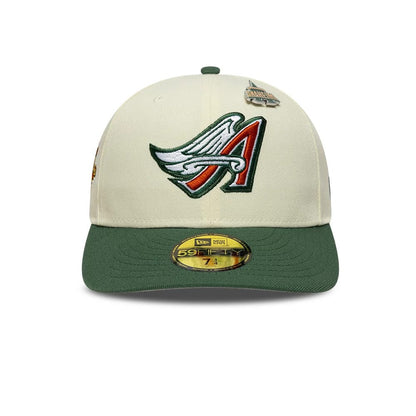 Pictured is this MLB Pin LA Angels 59FIFTY Fitted cap in dark green. 3