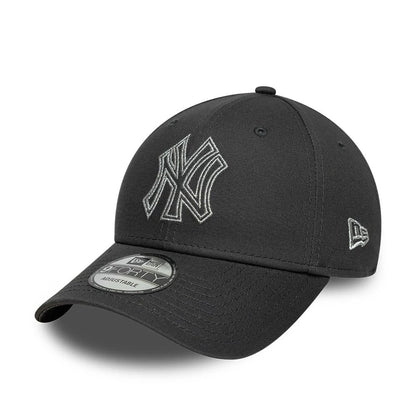 Pictured is this MLB Metallic Outline New York Yankees 9FORTY cap in charcoal. 1
