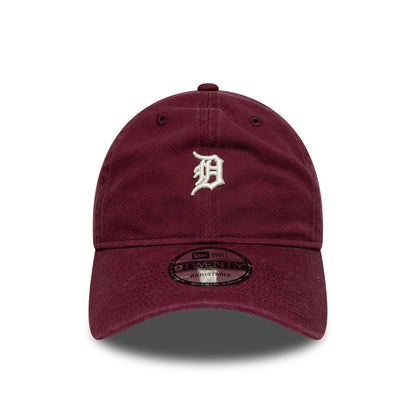 Pictured is this MLB Mini Logo Detroit Tigers 9TWENTY cap in dark red. 2
