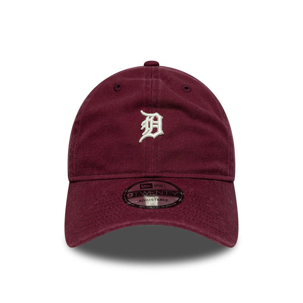 Pictured is this MLB Mini Logo Detroit Tigers 9TWENTY cap in dark red. 2