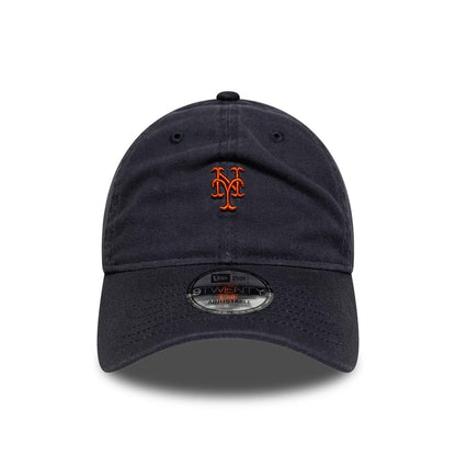 Pictured is this MLB Mini Logo New York Mets 9TWENTY cap in navy. 2