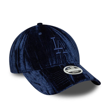 Pictured is this Womens MLB Velour LA Dodgers 9TWENTY cap in navy. 3