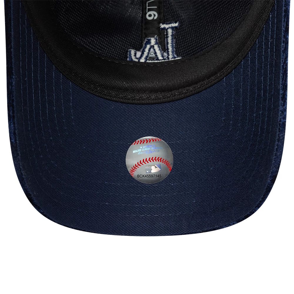 Pictured is this Womens MLB Velour LA Dodgers 9TWENTY cap in navy. 5
