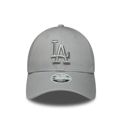 Pictured is this Womens MLB Metallic LA Dodgers 9FORTY cap in grey. 2
