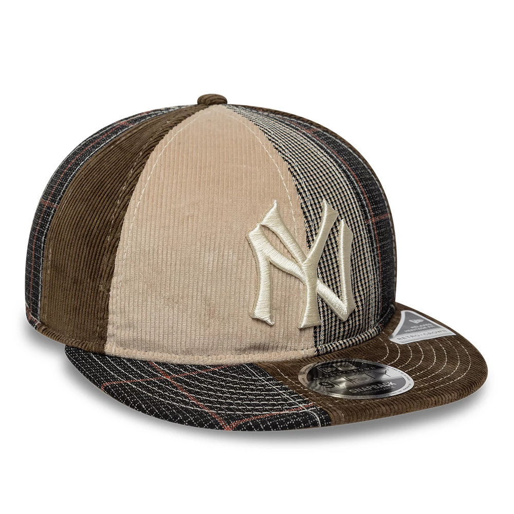 Pictured is this MLB Patchwork New York Yankees Retro Crown 9FIFTY cap in dark brown. 4