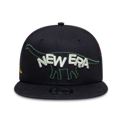 Pictured is this Youth MLB Dino 9FIFTY Snapback cap in navy. 2