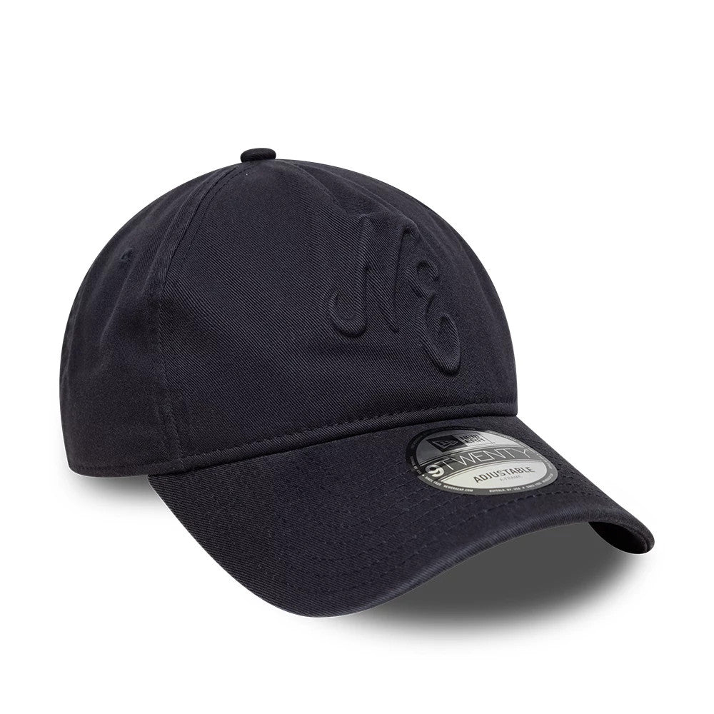 Pictured is this New Era Embossed 9TWENTY A-Frame cap in navy. 3