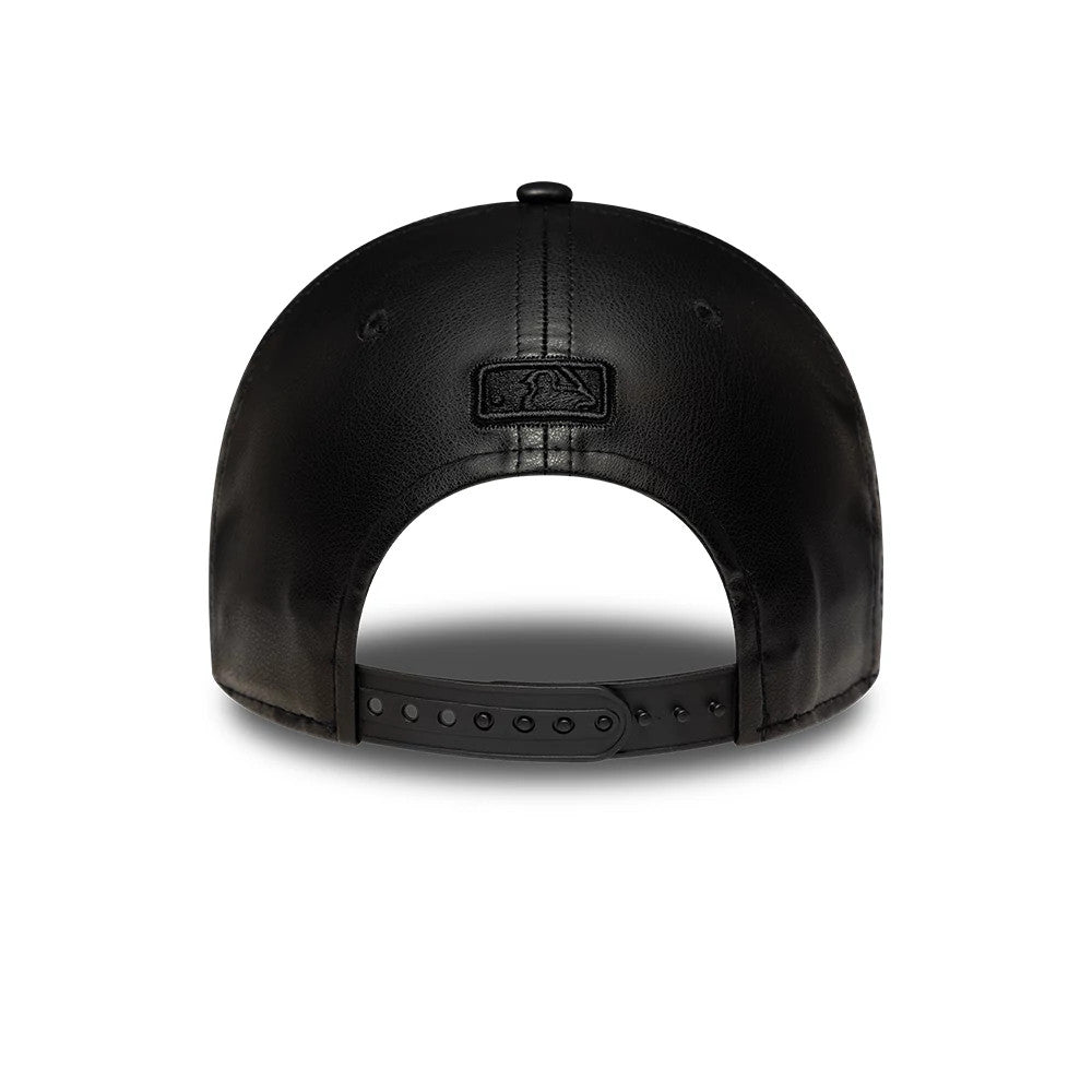 Pictured is this Womens MLB Diamante PU New York Yankees 9FORTY M-Crown cap in black. 4