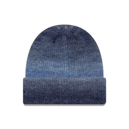 Pictured is this Youth MLB Ombre New York Yankees Cuff Knit Beanie hat in navy. 2