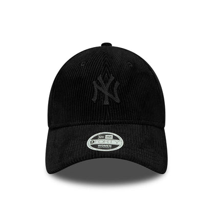 Pictured is this Womens MLB Cord New York Yankees 9FORTY cap in black. 2
