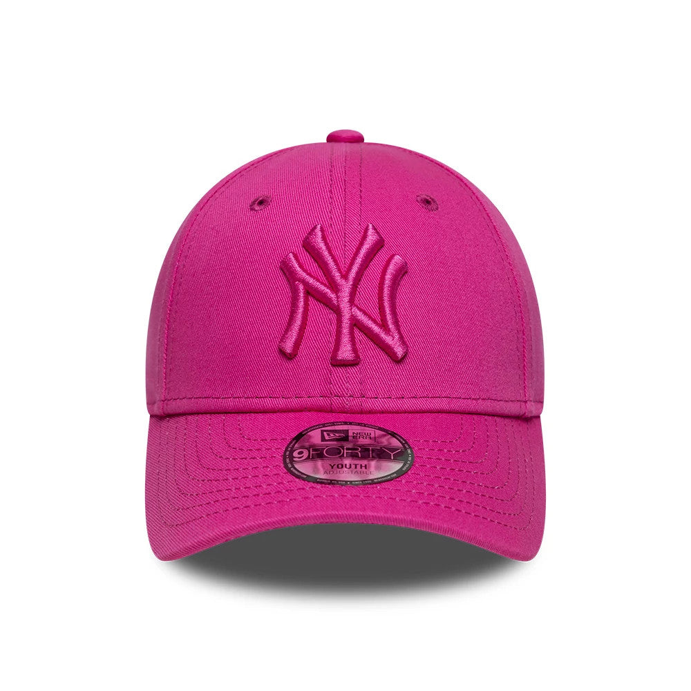 Pictured is this Youth MLB League Essential New York Yankees 9FORTY cap in bright pink. 2