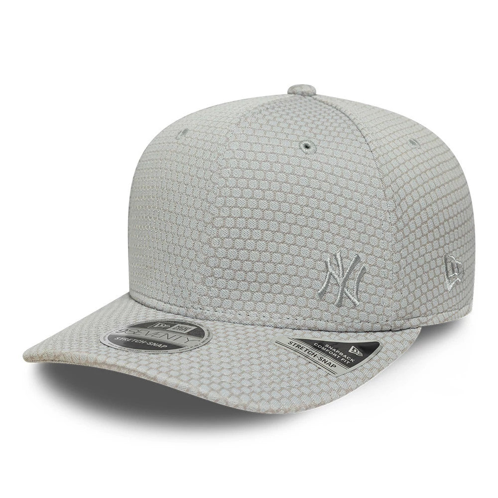 Pictured is this MLB Flawless Mesh New York Yankees 9SEVENTY Stretch Snap cap in grey. 1