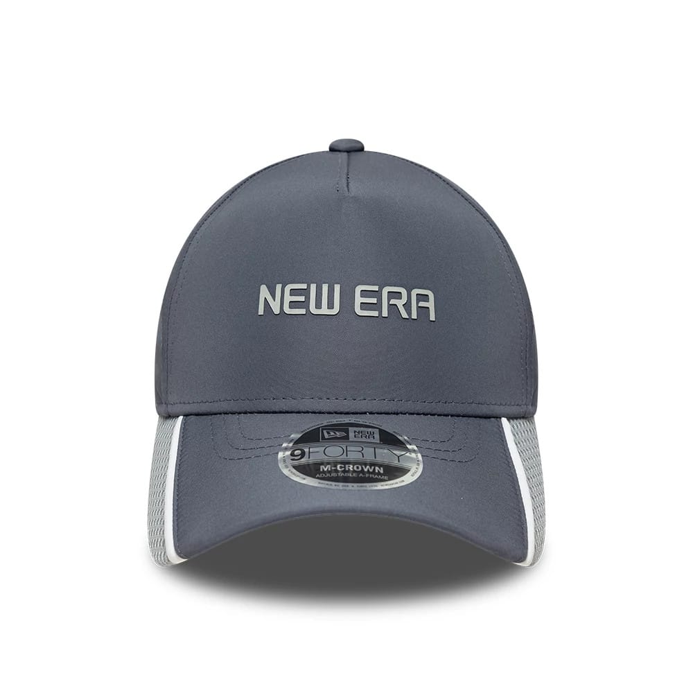 Pictured is this New Era Tech 9FORTY M-Crown A-Frame cap in grey. 2
