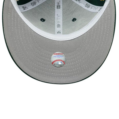 Pictured is this MLB Historic Athletics Low Profile 59FIFTY Fitted cap in dark green. 2