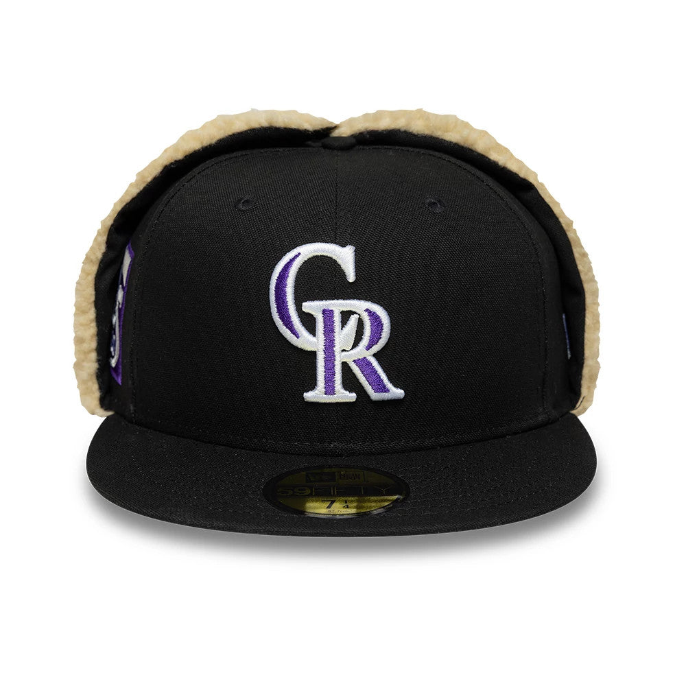 Pictured is this MLB World Series Colorado Rockies Dogear 59FIFTY Fitted cap in black. 3