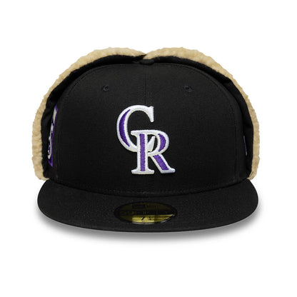 Pictured is this MLB World Series Colorado Rockies Dogear 59FIFTY Fitted cap in black. 3