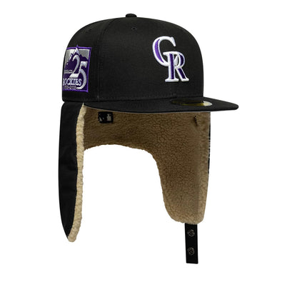 Pictured is this MLB World Series Colorado Rockies Dogear 59FIFTY Fitted cap in black. 2