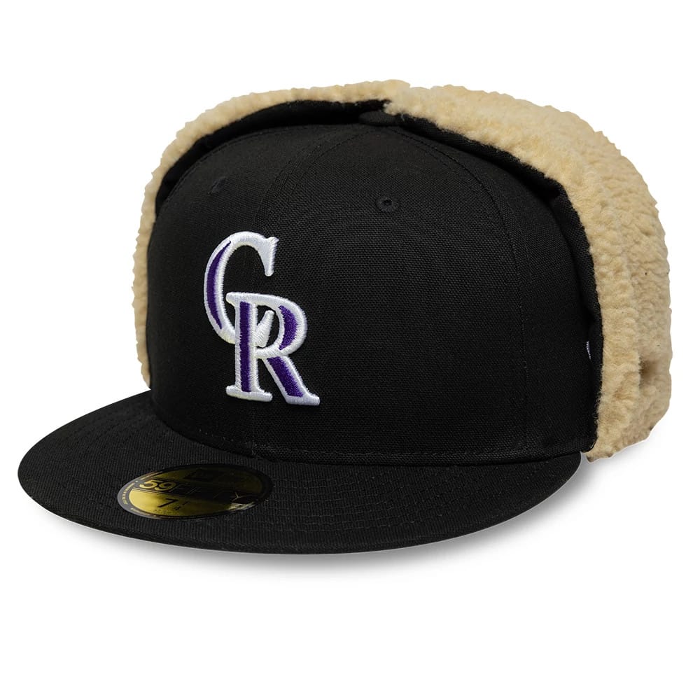 Pictured is this MLB World Series Colorado Rockies Dogear 59FIFTY Fitted cap in black. 5