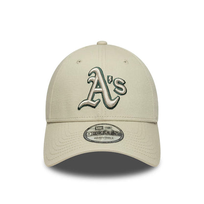 Pictured is this MLB Team Outline Athletics 9FORTY cap in cream. 2
