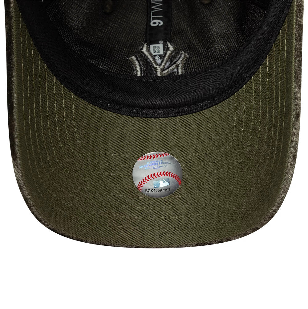 Pictured is this Womens MLB Velour New York Yankees 9TWENTY cap in green. 5
