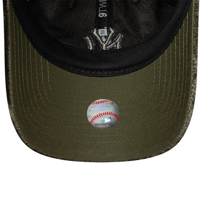 Pictured is this Womens MLB Velour New York Yankees 9TWENTY cap in green. 5
