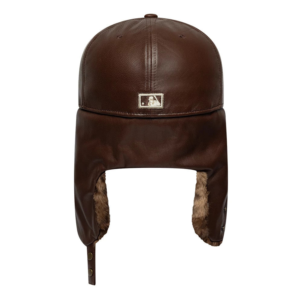 MLB Leather New York Yankees Brown Dogear 59FIFTY Fitted Cap | NEC EU
