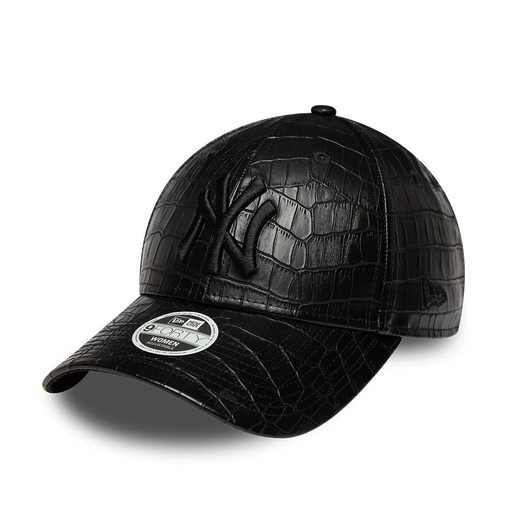 Womens MLB Pattern PU New York Yankees Black 9FORTY Cap | NEC EU