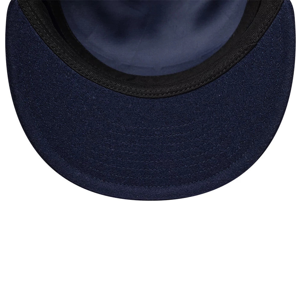 Pictured is this New Era Pin Pillbox Adjustable cap in navy. 6