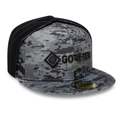 Pictured is this New Era X Gore-Tex Dogear 59FIFTY Fitted cap in grey camo. 5