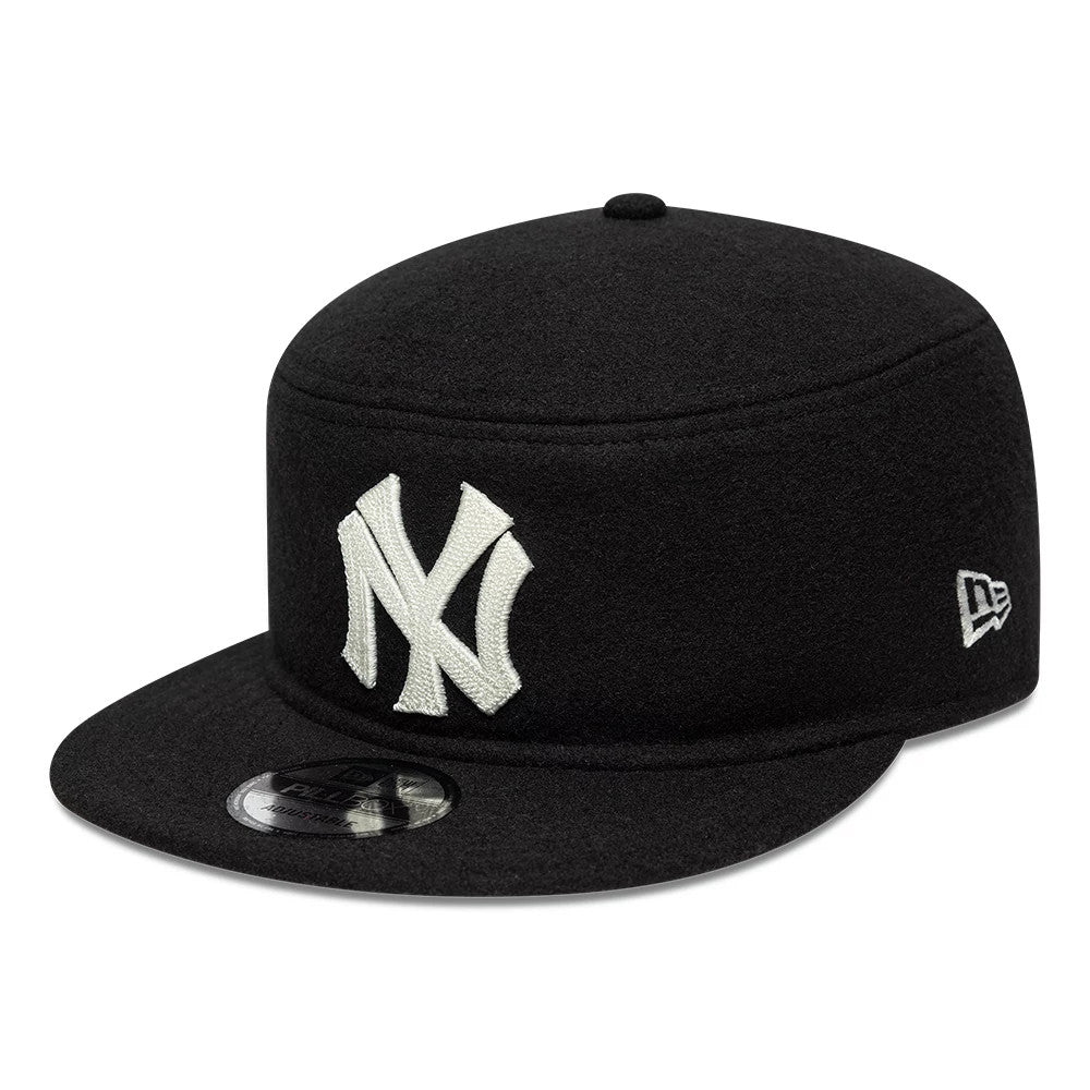 Pictured is this MLB Cooperstown Pin New York Yankees Pillbox Adjustable cap in black. 3