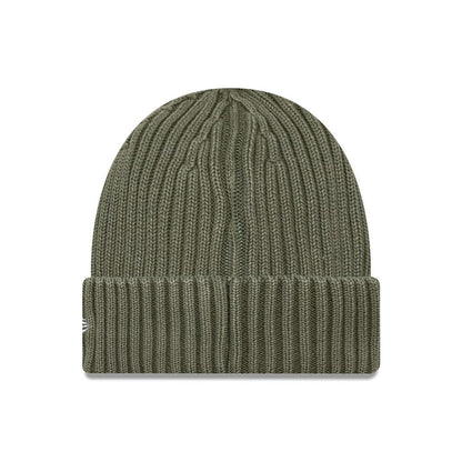 Pictured is this MLB Washed New York Yankees Cuff Knit Beanie hat in green. 2