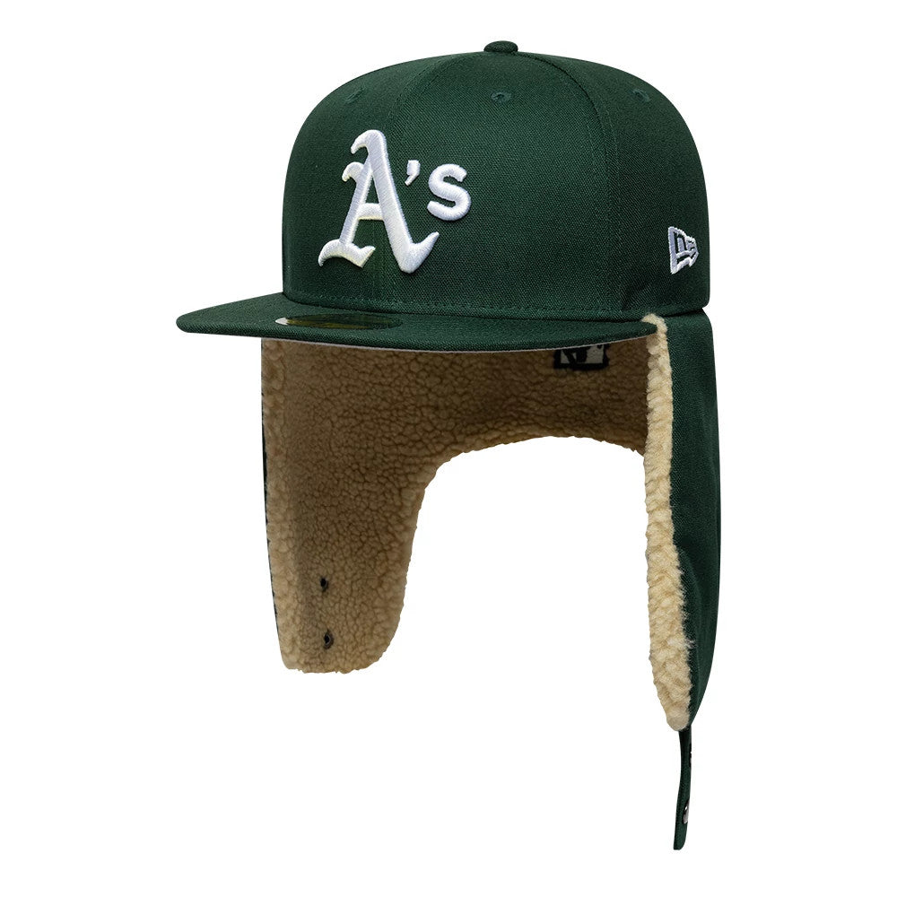 Pictured is this MLB World Series Athletics Dogear 59FIFTY Fitted cap in dark green. 6