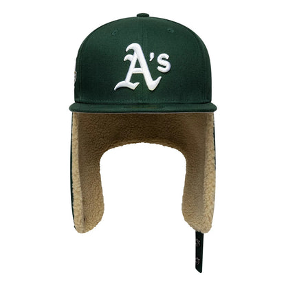 Pictured is this MLB World Series Athletics Dogear 59FIFTY Fitted cap in dark green. 5