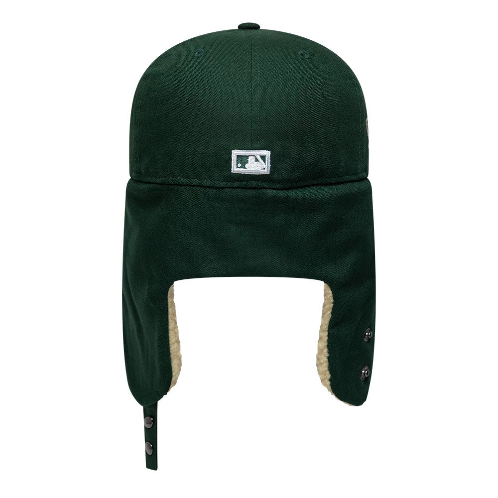 Pictured is this MLB World Series Athletics Dogear 59FIFTY Fitted cap in dark green. 8