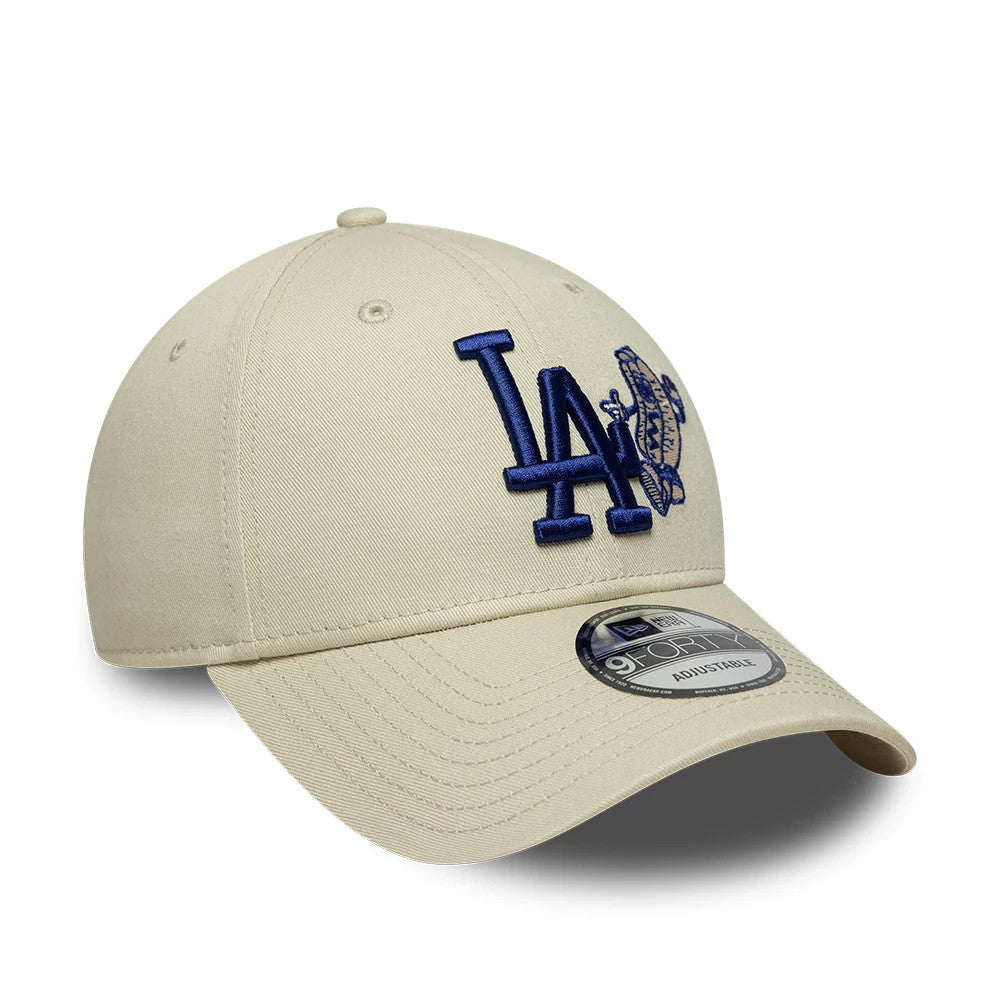 Pictured is this MLB Food Icon LA Dodgers 9FORTY cap in cream. 3