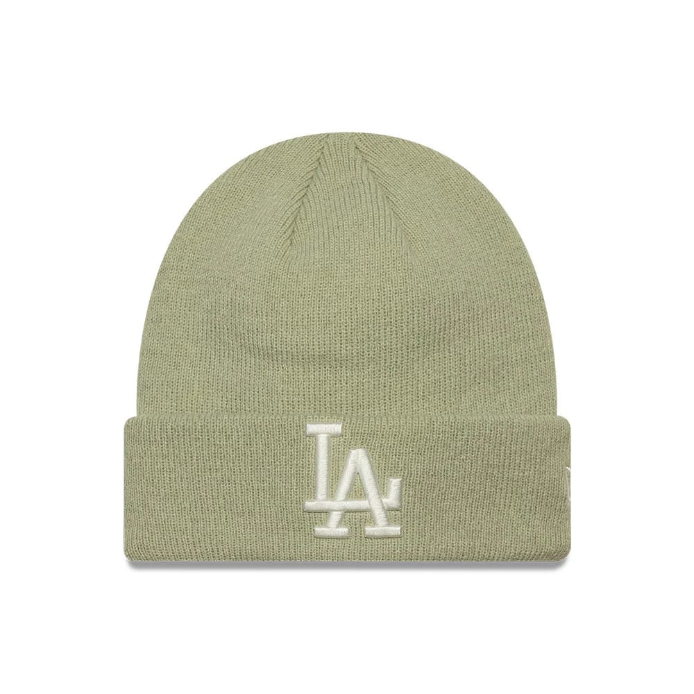 Youth MLB League Essential Dodgers Pastel Green Cuff Knit Beanie