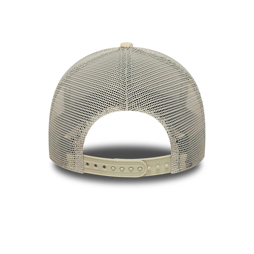 Pictured is this MLB Cord LA Dodgers 9FORTY A-Frame Trucker cap in cream. 4