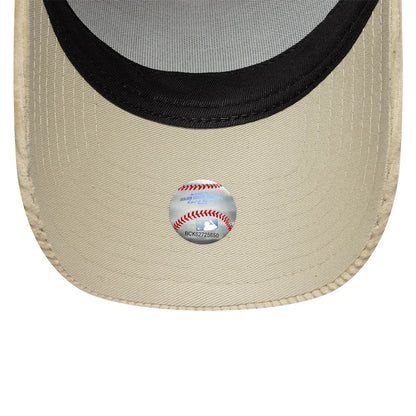 Pictured is this MLB Cord LA Dodgers 9FORTY A-Frame Trucker cap in cream. 5