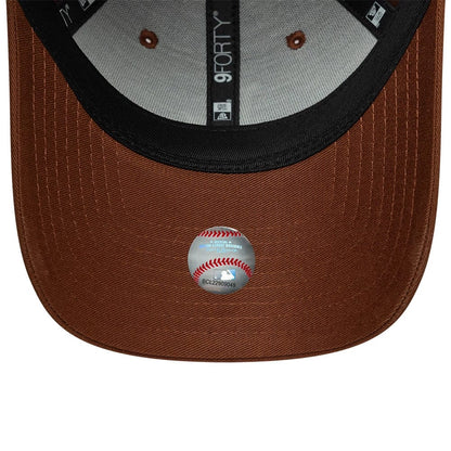 Pictured is this Womens MLB League Essential LA Dodgers 9FORTY cap in brown. 5