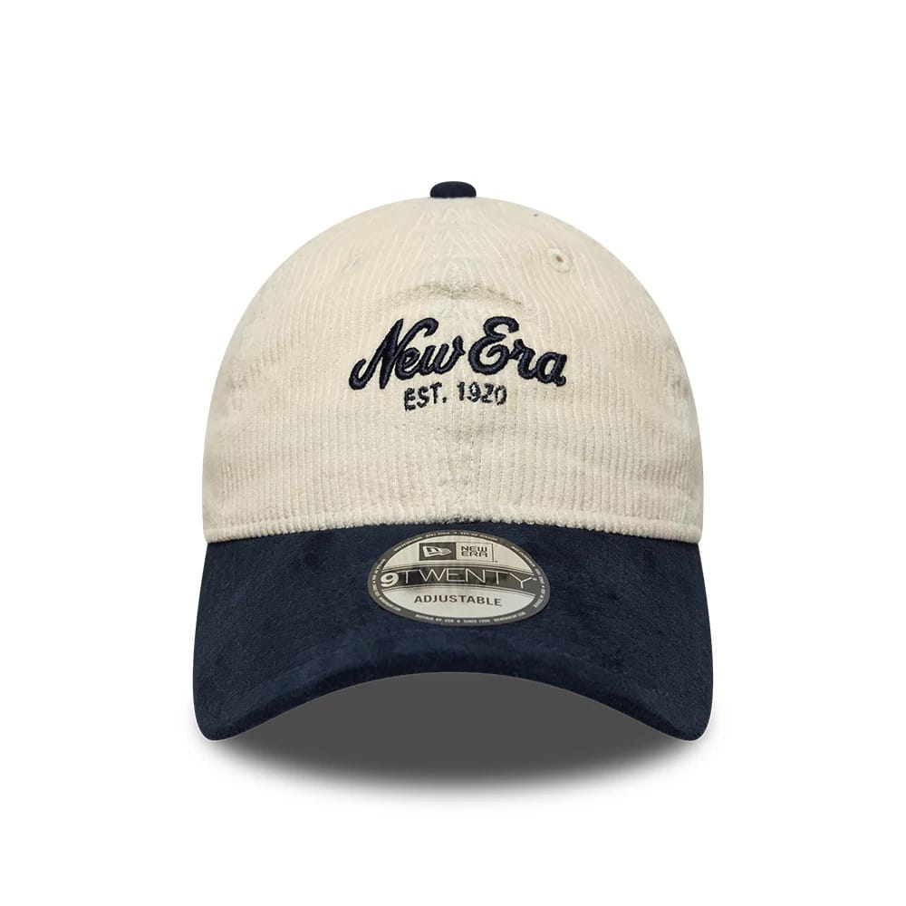 Pictured is this New Era Cord Mix 9TWENTY cap in cream. 2