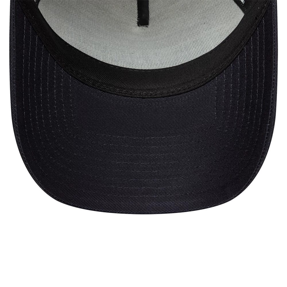 Pictured is this New Era Licence Plate 9FORTY A-Frame Trucker cap in navy. 5