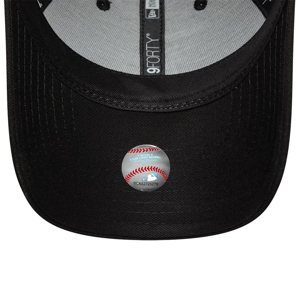 Pictured is this Womens MLB Tortoise Infill LA Dodgers 9FORTY cap in black. 5