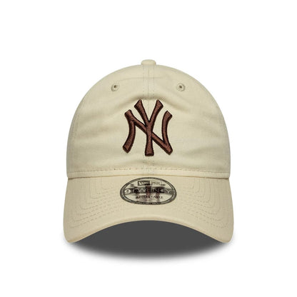 Pictured is this MLB League Essential New York Yankees 9TWENTY cap in cream. 2