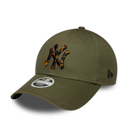 Pictured is this Womens MLB Tortoise Infill New York Yankees 9FORTY cap in green. 1